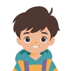 Cute vector illustration of a Boy for toddlers story books