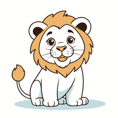 Cute Lion vector illustration for children