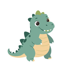 Cute Dino vector illustration of a for toddlers books