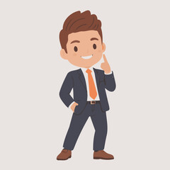 Cute Businessman for children's books vector illustration