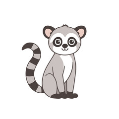 Vector illustration of a playful Lemur for preschoolers' storytime