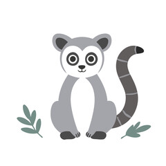 Vector illustration of a cute Lemur for kids story book