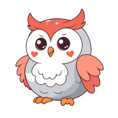 Vector illustration of a charming Owl for toddlers' learning adventures
