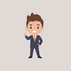 Cute vector illustration of a Businessman for kids' reading time