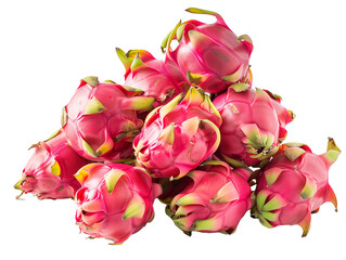 A Pile of Dragon Fruit with a Transparent Background PNG