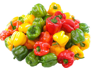 A Pile of Bell Peppers with a Transparent Background PNG