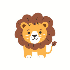 Cute Lion for children book vector illustration