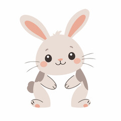 Cute Bunny vector illustration of a for toddlers books