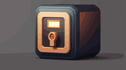3D vector safe icon demonstrating reliable protecti