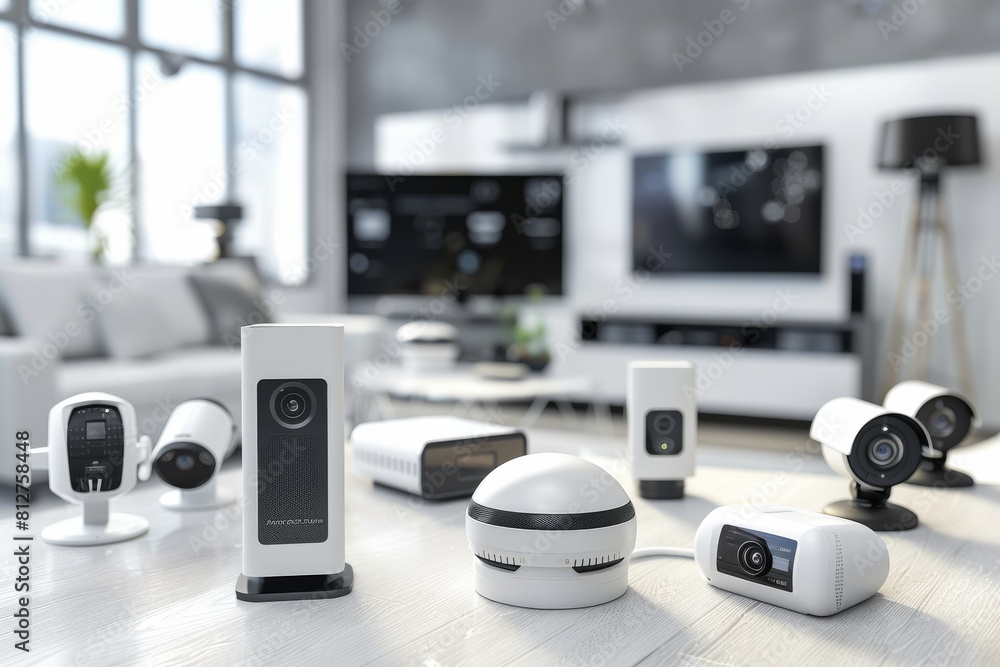 Aufkleber security access through cctv and surveillance allows cameras to monitor remotely, emphasizing digita