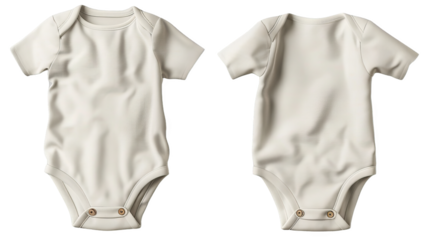 Romper jumpsuit newborn mockup cut out transparent isolated on white background ,PNG file ,artwork graphic design.