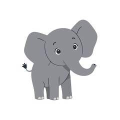 Cute vector illustration of a Elephant for youngsters' picture books
