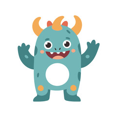 Cute vector illustration of a Monster for children book