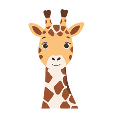 Obraz premium Vector illustration of a cute Giraffe for toddlers story books