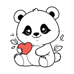 Cute Panda vector illustration for kids' adventure tales