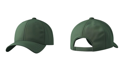 baseball green cap cut out transparent isolated on white background ,PNG file ,artwork graphic design.