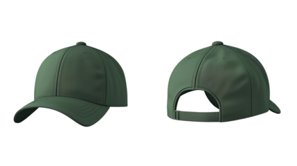 baseball green cap cut out transparent isolated on white background ,PNG file ,artwork graphic design.