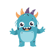 Vector illustration of a delightful Monster for early readers' enjoyment