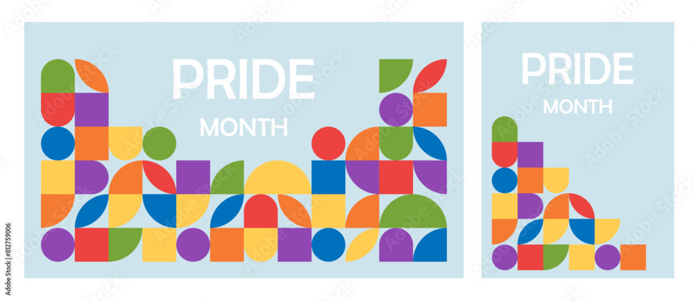 Poster geometry colorful background with simple shape and figure. abstract minimalistic pattern design in s