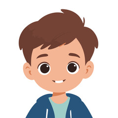 Vector illustration of a delightful Boy for early readers' enjoyment