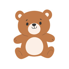 Cute Bear for toddlers' playful adventures vector illustration