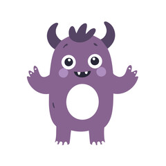Vector illustration of a delightful Monster for early readers' enjoyment