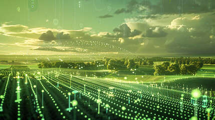 beautiful field smart farm concept soil health monitoring using cutting edge sensors and data driven analysis for sustainable crop production