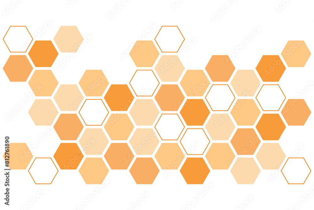 Wall mural honeycomb abstract artwork, beehive pattern for decoration, hive symbol for fabric design