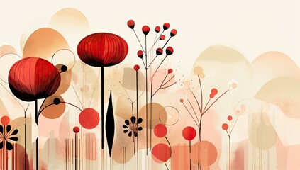 Floral Abstraction: Intriguing Abstract Background Inspired by Flowers