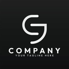 Logo vector template of letter C and J