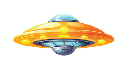 Alien spaceships fantasy ufo rendered icon or sign