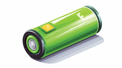 Alkaline battery recycle symbol in cute 3d style ve