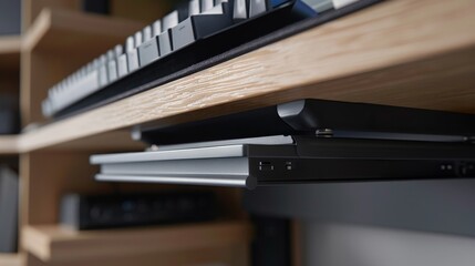 The keyboard tray is made of high-quality steel and is very sturdy. It can be easily installed under the desk and does not take up too much space.