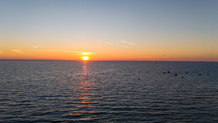 Sunrise Over Calm Waters at Ile de Ré, France