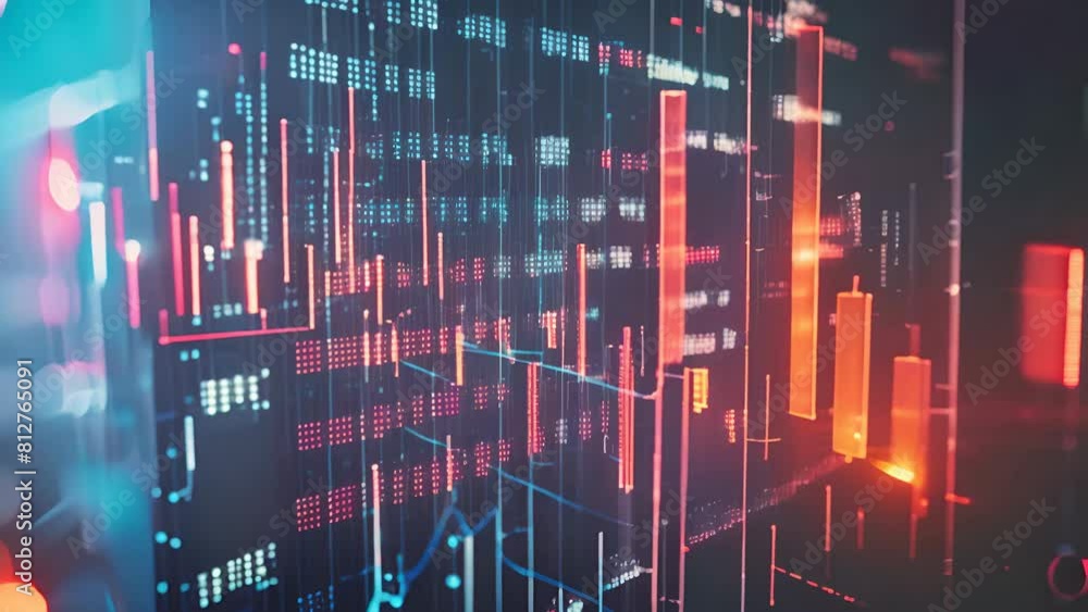 Poster digital business growth ,interactive graph analysis