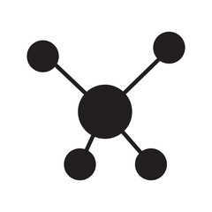 hub and spoke vector icon. Connections simple illustration on white background..eps