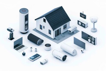 Obraz premium CCTV system patches in protective systems ensure security through electronic alarms, managed by advanced surveillance technology.