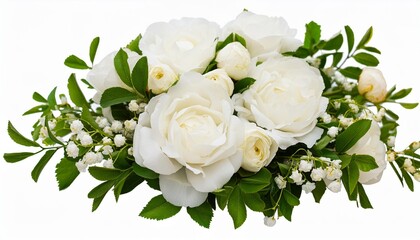 white bouquet png ai generated illustration