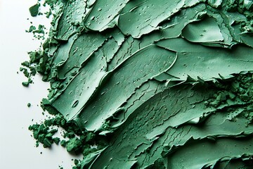 Green eyeshadow texture as background, cosmetic product and beauty textures