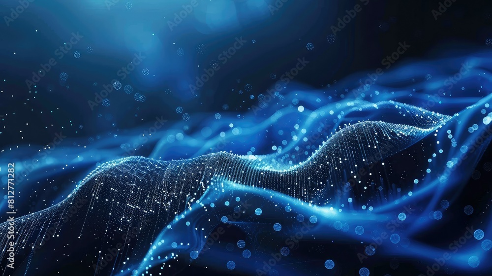 Poster technology particle abstract background