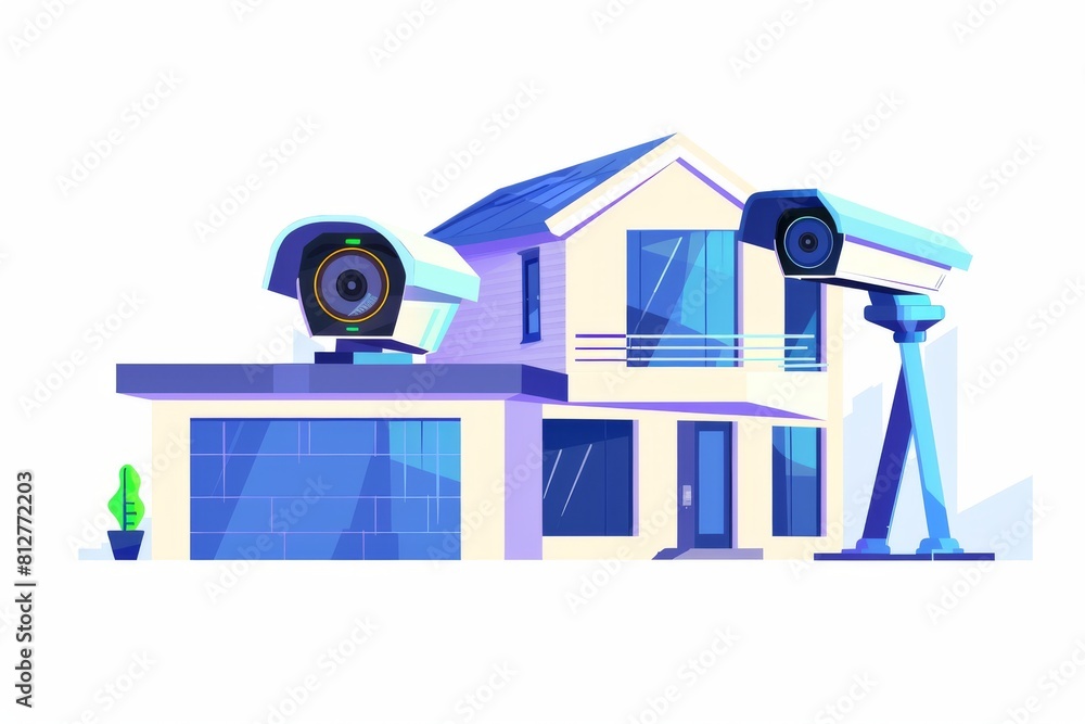Aufkleber camera protection initiatives enhance real alarm systems, providing space security in time with effe