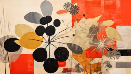 Abstract Blossoms: Artistic Interpretation of Floral Elements in Background