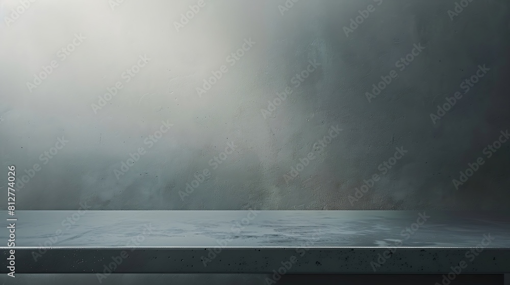 Leinwandbilder perspective of polished concrete or cement floor shelf table for interior and display show products 