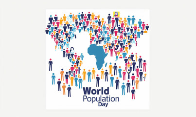 Obraz premium Crafting a Digital Legacy. Creating a Timeless Vector Illustration for World Population Day 