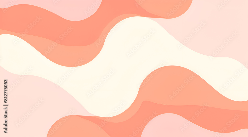 Poster a pink and white background with a wave pattern. generative ai