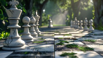 Chess games, tense chess battles,チェスゲーム,緊迫するチェス同士の戦い、Generative AI	