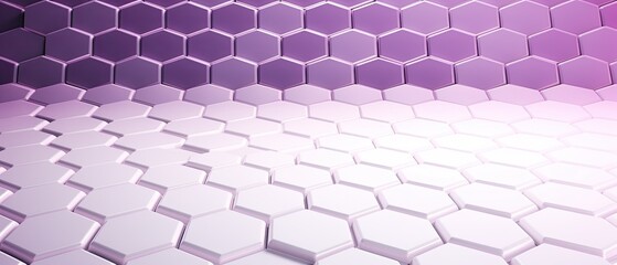 Obraz premium Hexagonal Harmony: Elegant Purple Floor Tiles Arranged in Hexagon Formation 