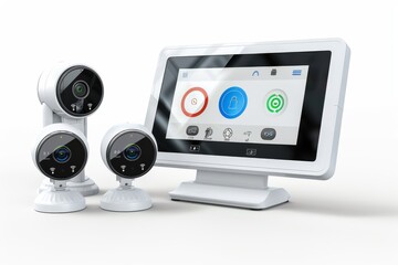 CCTV manages surveillance remotely via wireless networks, employing modern technology for high-definition security control in residential settings.