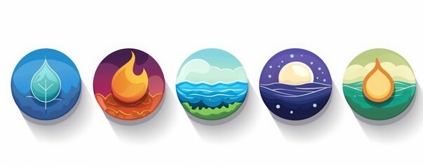 Energy saver badge flat design front view costsaving theme water color Vivid