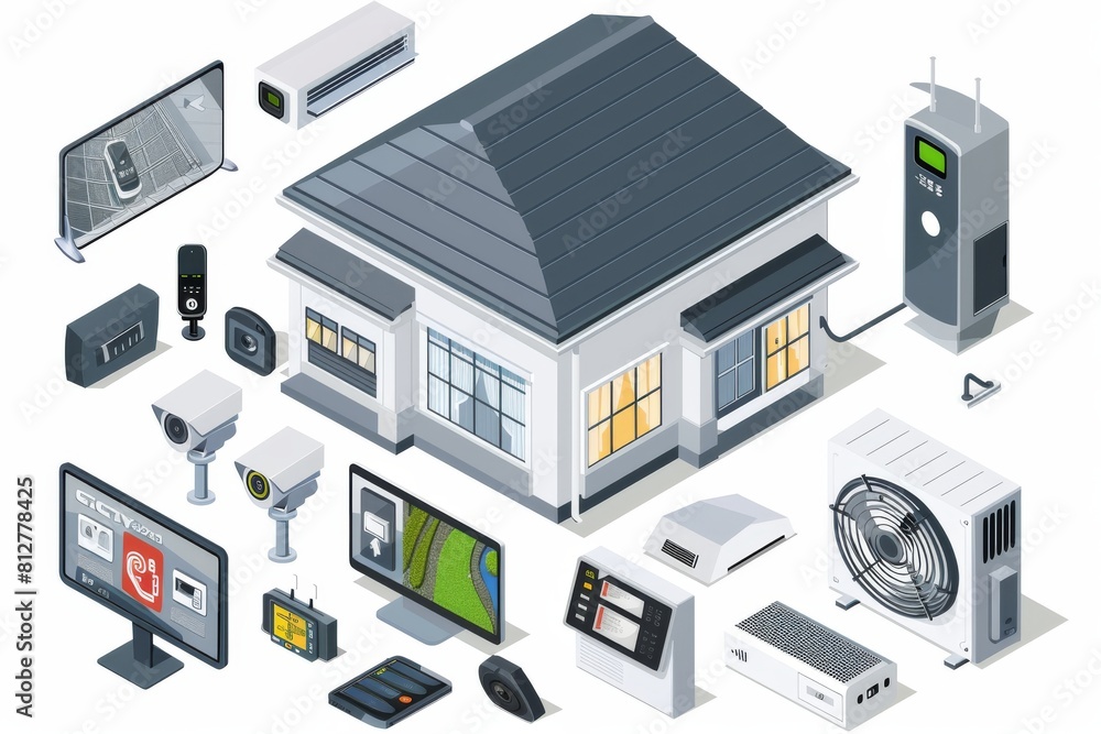 Poster network security automated through advanced camera systems observes protection measures, ensuring wa